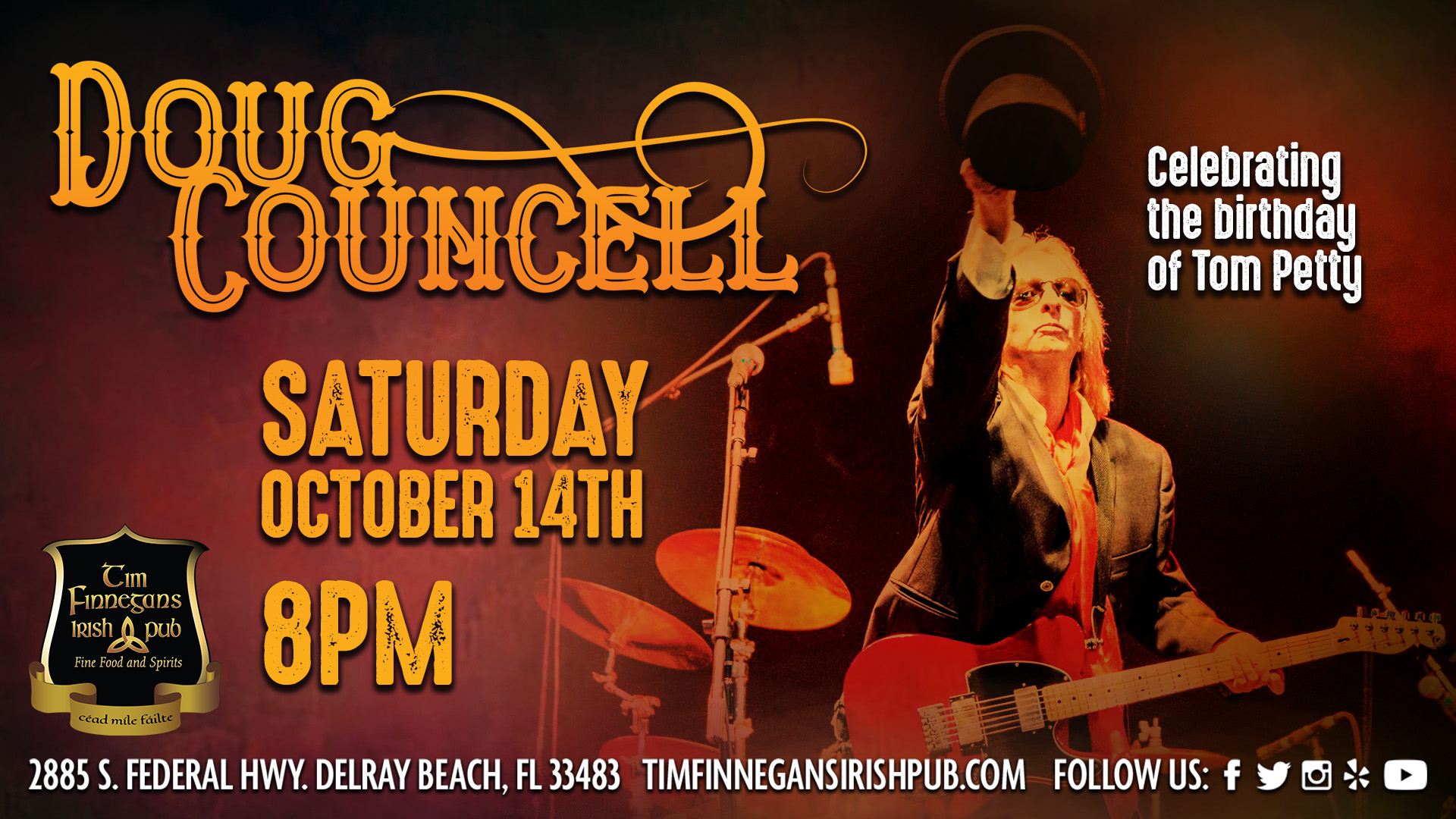 Live Music with Doug Councell - A celebration of Tom Petty's birthday