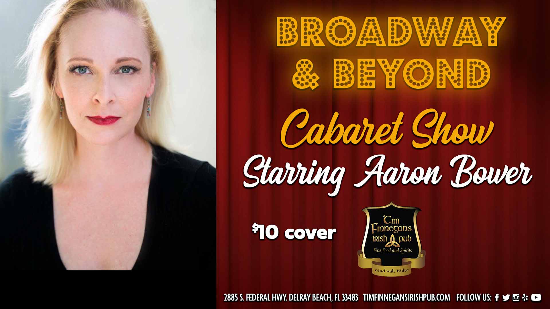 “Broadway & Beyond Cabaret Show” Starring Aaron Bower December 19th 7pm $10 cover