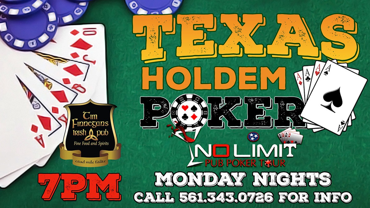 Free Texas Holdem Tournament Mondays at 7PM